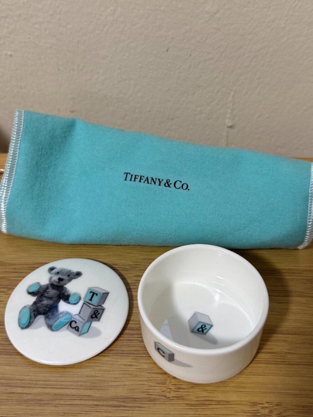 Tiffany & Co Bear & Block Trinket Box